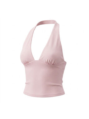 Garage StretchTerry Plunge Halter Top